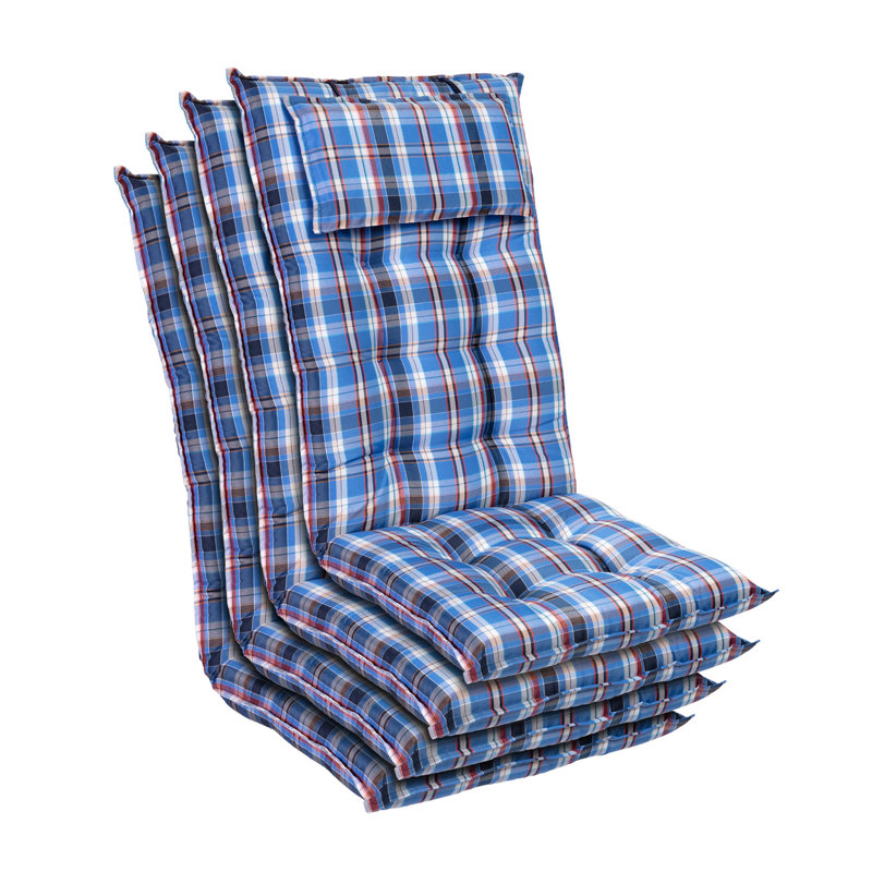 Blumfeldt Sylt Upholstered Chair Cushion, Blue/White