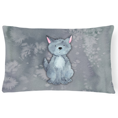  Coussin loup aquarelle loup