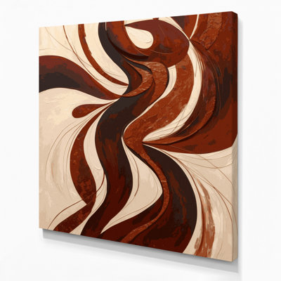 Art abstrait abstrait sur toile beige