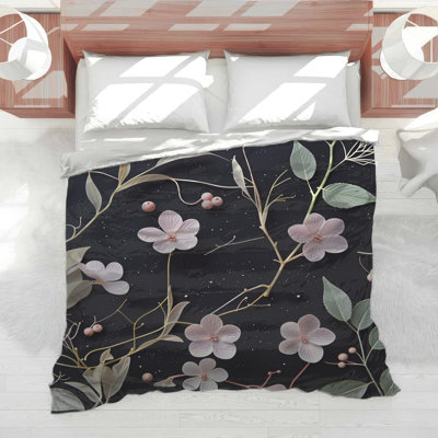 Édredon floral avec literie bohémienne