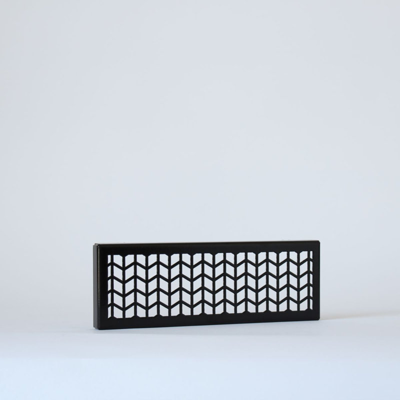 Insert en acier de la gamme Premium 4 X 10, motif à chevrons, noir, Noir