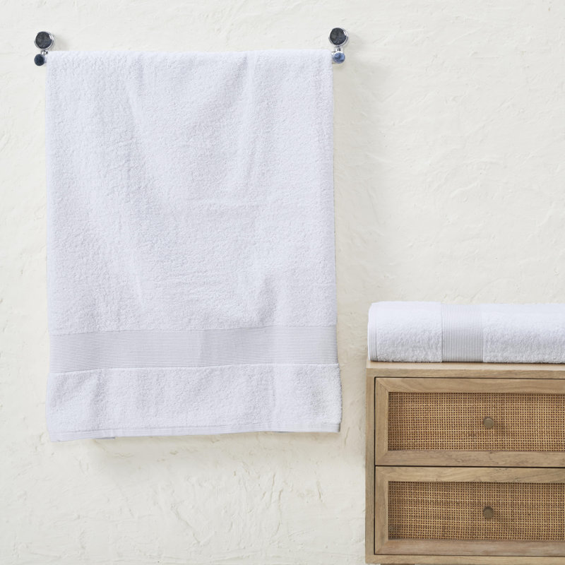Drap de bain 100% coton 2 pièces Harbin Zero Twist, Crème