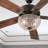 52"W Isabella 5 - Blade Ceiling Fan with Woven Rope Shade