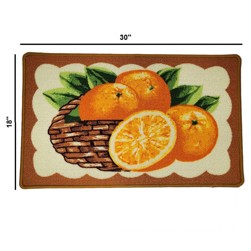 Panier de tapis de cuisine orange Xan