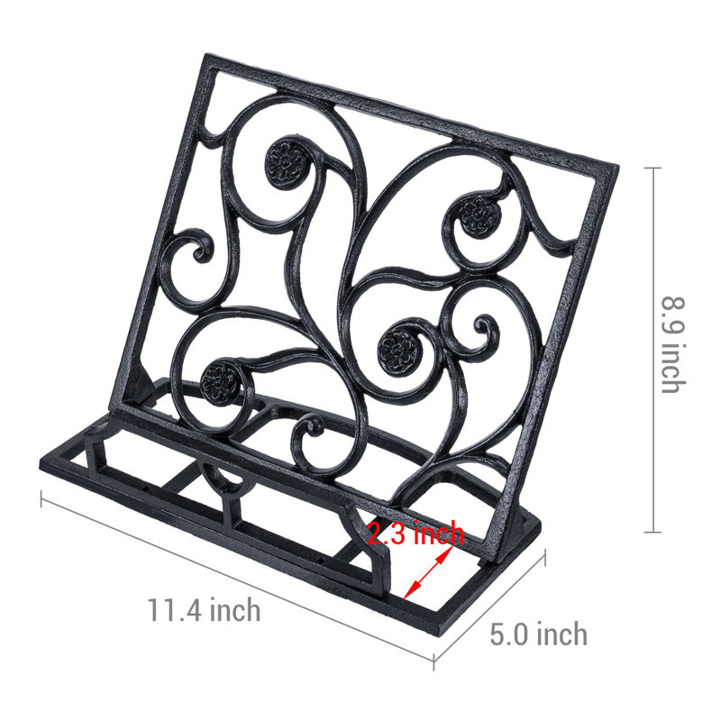 22.4 cm H  Iron Book Stand