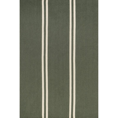 Double Striped Wool Area Rug