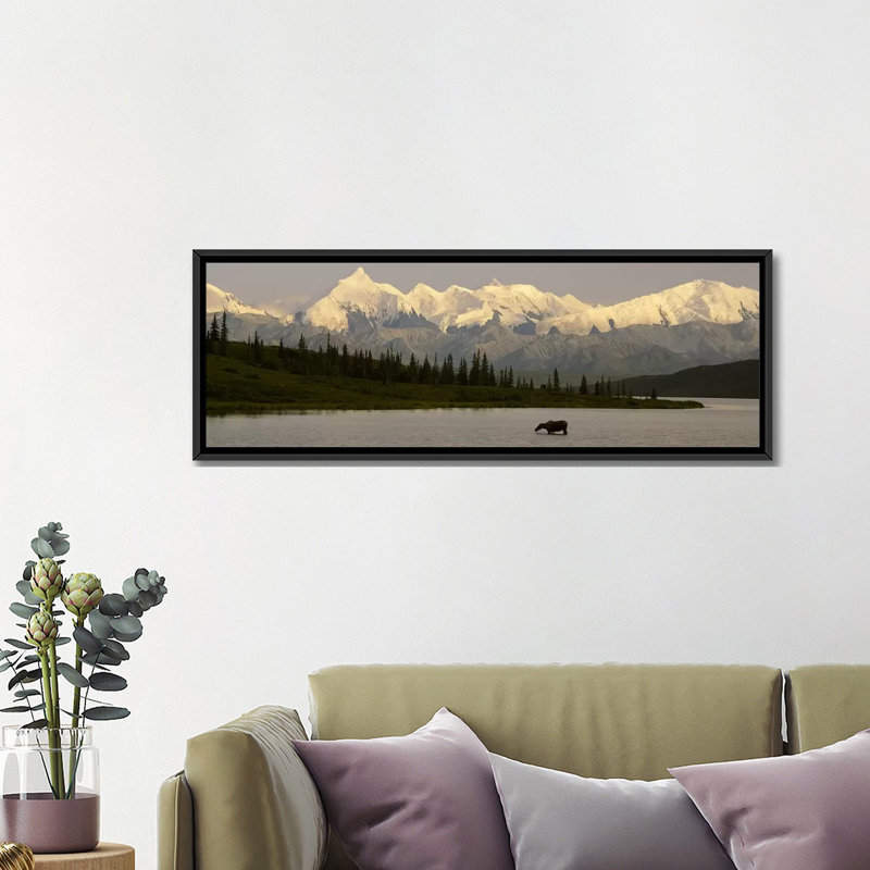 Panoramic Print on Canvas, 20" H x 60" W x 1.5" D, Black Framed Canvas