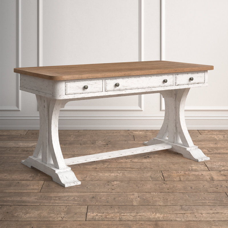 Harlowe Solid Wood Base Writing Desk