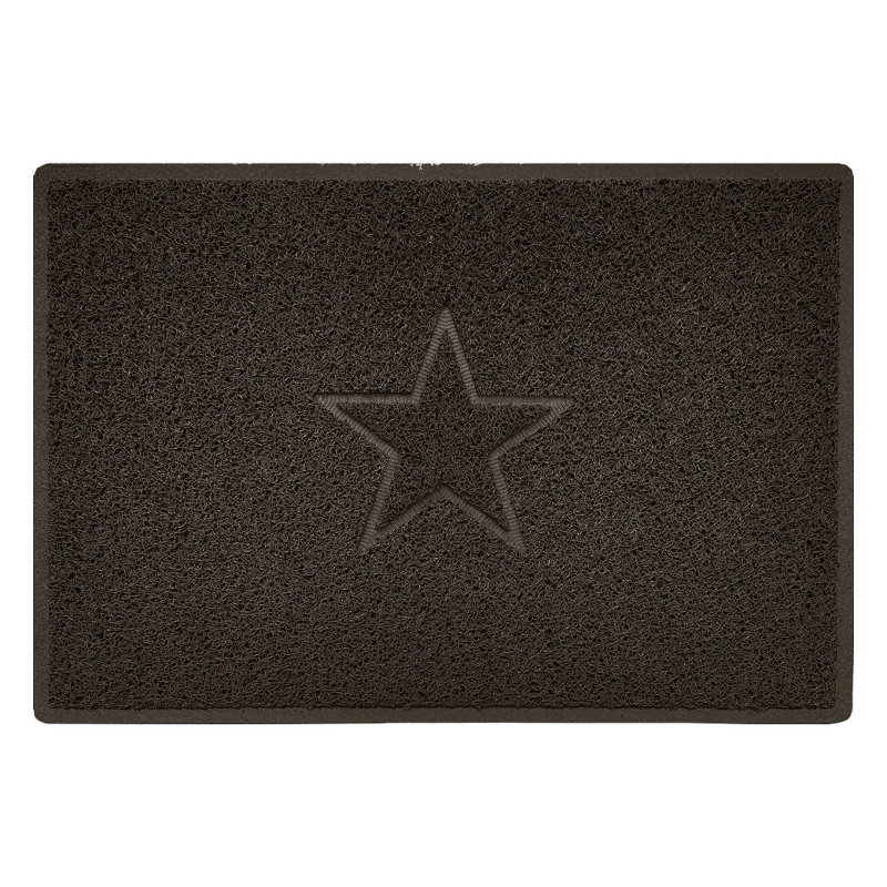 Star Non-Slip Indoor / Outdoor Doormat, 60cm W x 90cm L, Brown