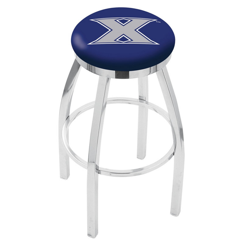 NCAA Swivel Counter and Bar Stool, Xavier, "Counter Stool (25" Seat Height)"