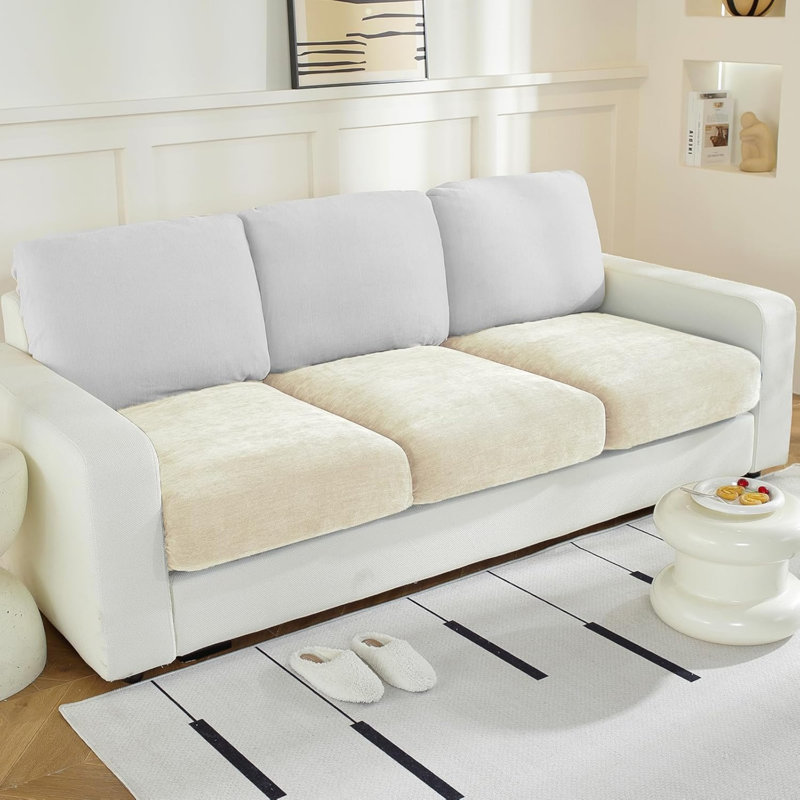 Chenille Box Cushion Sofa Slipcover