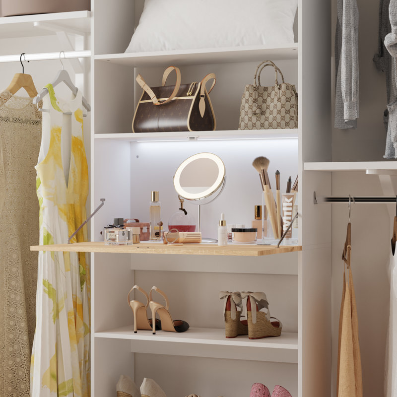 Étagère de rangement avec bureau