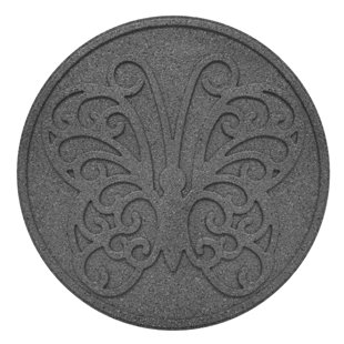 Pierres de marche rondes grises de 18 po x 18 po Garden Central Garden, paquet de 4