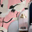 Abhay Pink Heron Print Wallpaper