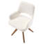 MORAVIA 40cm H Boucle Upholstered Armchair in Beige, Brown