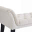 Banc de repose-pieds capitonné avec accoudoirs, tabouret de repose-pieds rembourré en tissu de velours rectangulaire pour l'entrée, la salle à manger, le salon, la chambre à coucher et le lit double