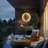 Bayton Resin  Dimmable LED Moon Flush Mount Wall Sconce Wall Lights