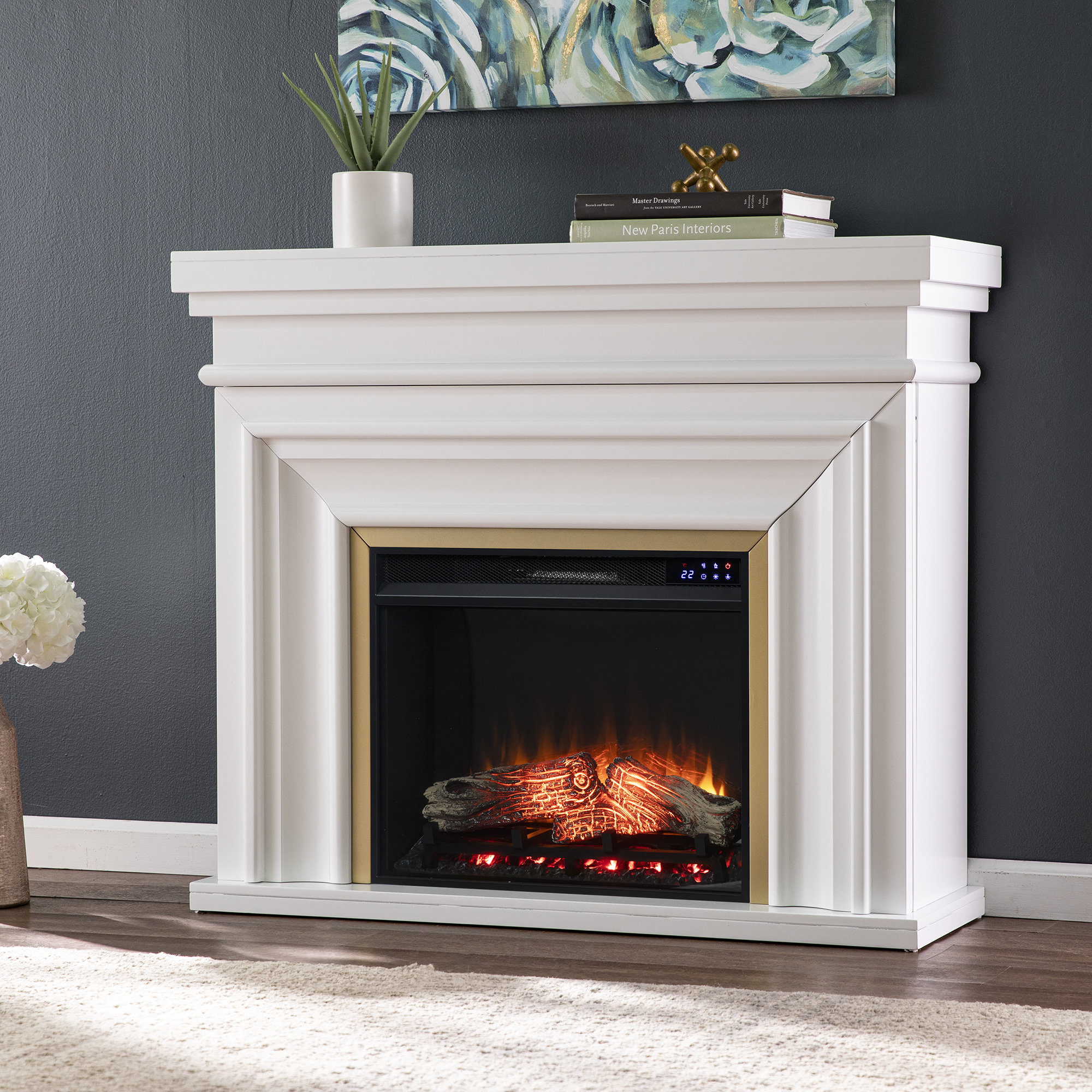 Darby Home Co Diodorus 45.75'' W Electric Fireplace u0026 Reviews | Wayfair