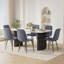 Ensemble de table de salle à manger 70,9 po Marble Texture-1587023304-1587023310-1587475903