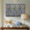 Design floral floral / papier peint (bleu et jaune) -William Morris-toile tendue avec châssis-c. Fin du 19e siècle