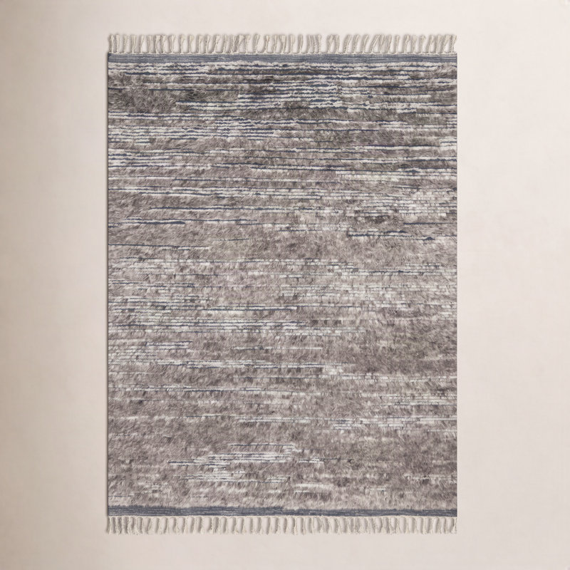 Benjamin Hand Knotted Wool Indoor Rug, Rectangle 5'6" x 8'6"