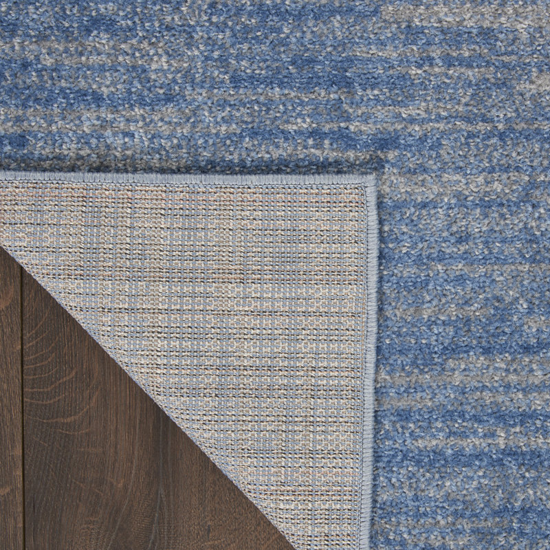 Tapis intérieur / extérieur bleu / gris Nourison Essentials, Rectangle 4pi x 6 pi