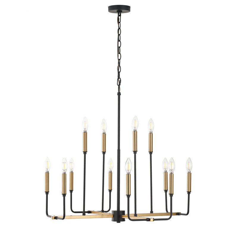 Grand luminaire suspendu en fer 12 lumières Dumb