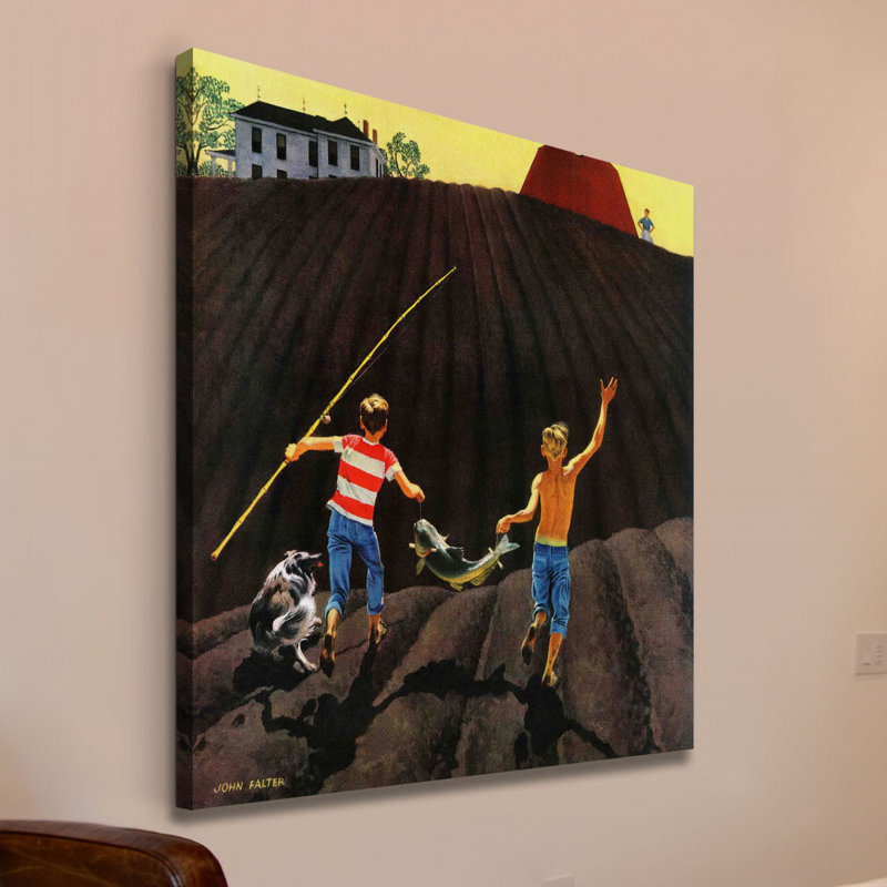 "catfish" par john négligeable faisant, reproduction d’art sur toile tendue, H 32 po x l 32 po x P 1,5 po