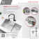 STYLISH 32 inch Low Divider 60/40 Double Bowl Undermount Kitchen Sink