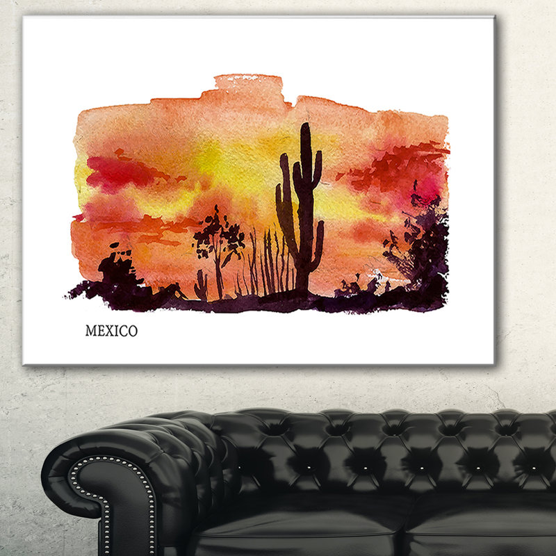 « mexico vector illustration », reproduction de peinture à l’huile sur toile, H 20 po x l 20 po x P 1 po