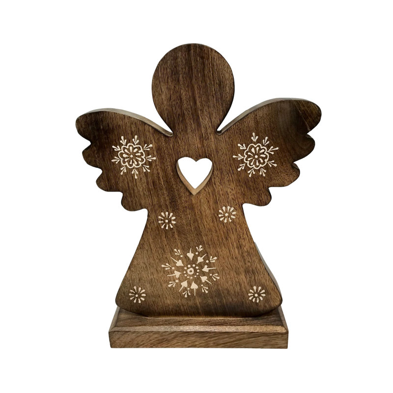 Figurine de manteau ange naturel