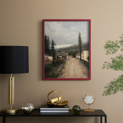 «Vintage Landscape CCX III», reproduction encadrée - bois massif