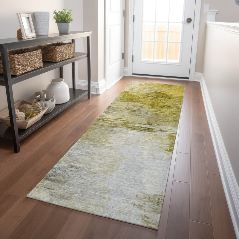 Khloei Washable Abstract Indoor / Outdoor Rug, Runner 2'3" x 7'6"