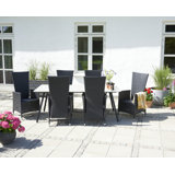 Carleton 6 - Person Wicker Patio Dining Set with Rectangular Table