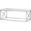 Table basse décorative rectangulaire pour salon et cocktail en chrome et métal de 44 po de longueur Jaylannie-739549025