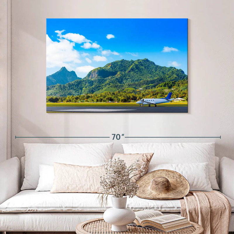 Mehar Airport In Aitutaki, 32" H x 48" W
