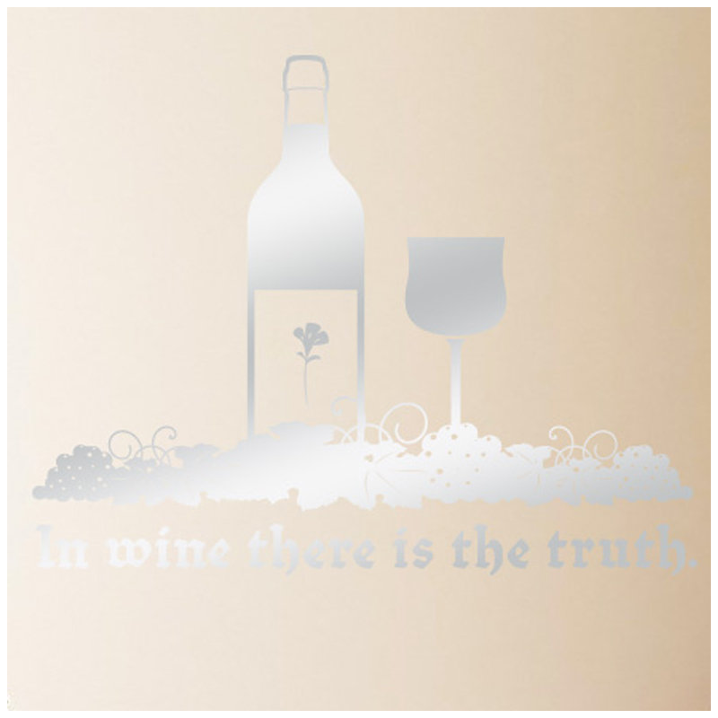 Food & Beverage Wall Decal, Medium, Shiny Silver