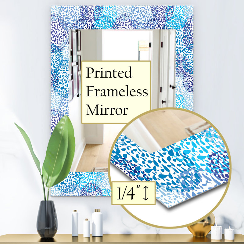Miroir mural « sea motif », H 24 po x l 32 po