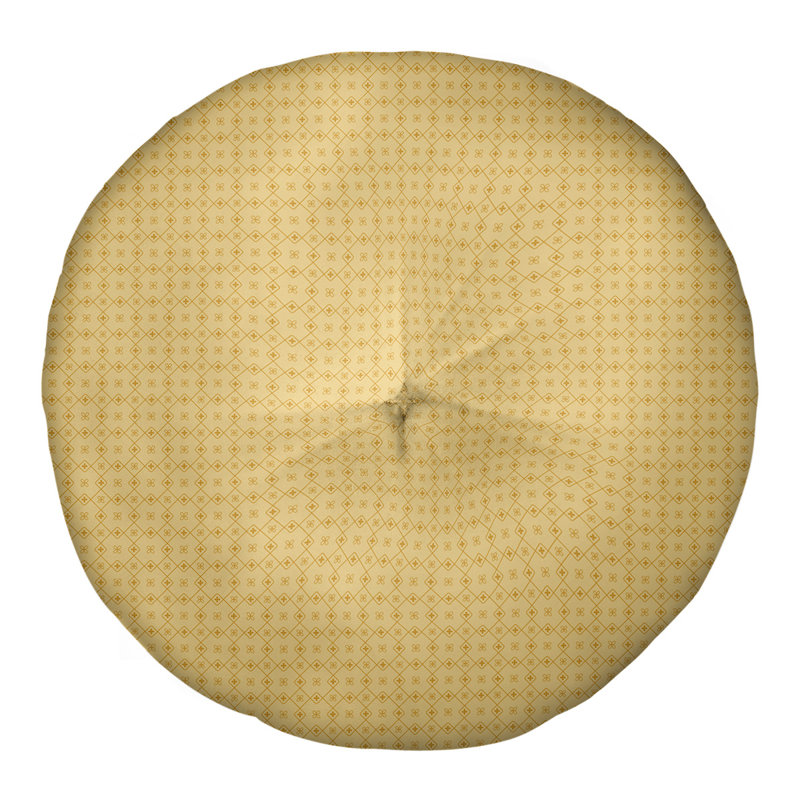 Coussin de sol Katelyn Elizabeth, 26 po x 26 po, Jaune