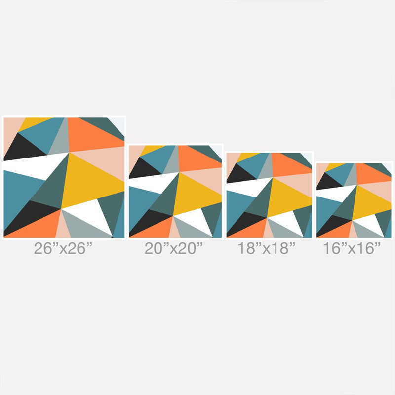 The Old Art Studio Geometric Throw Pillow, 18" x 18"