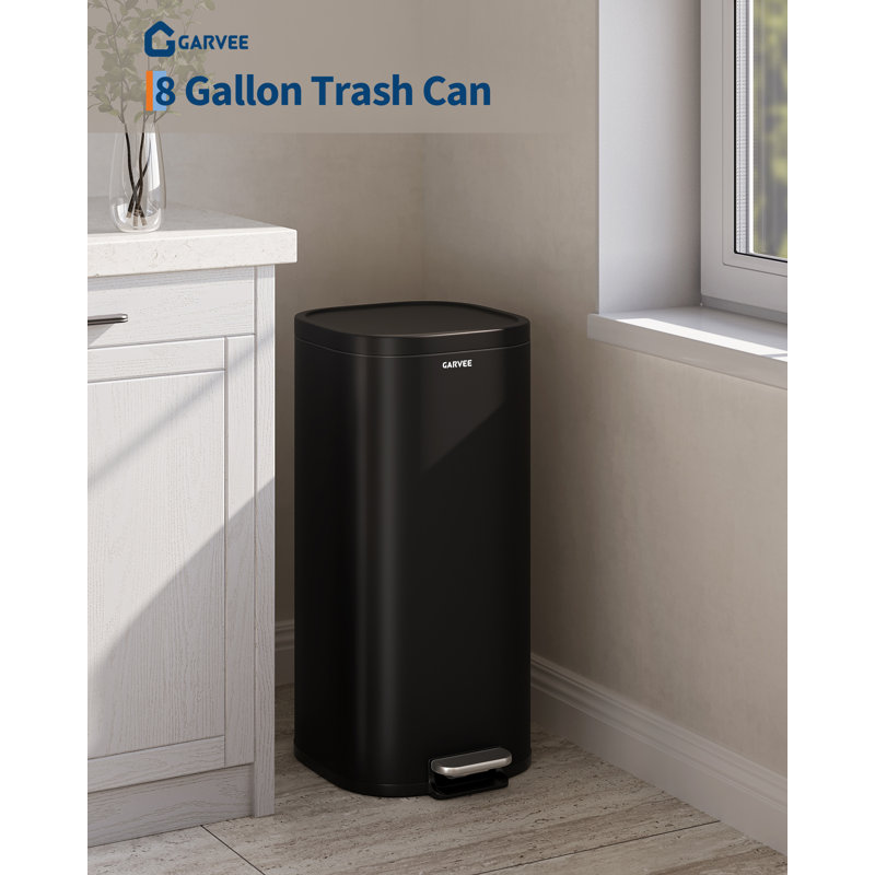 Kitchen Trash Can, Black