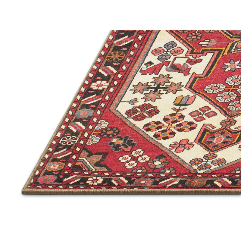 Tapis rouge à motif sud-ouest, Rectangle 7 pi x 9 pi