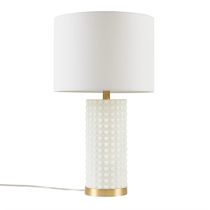 Lampe de table texturée à pois