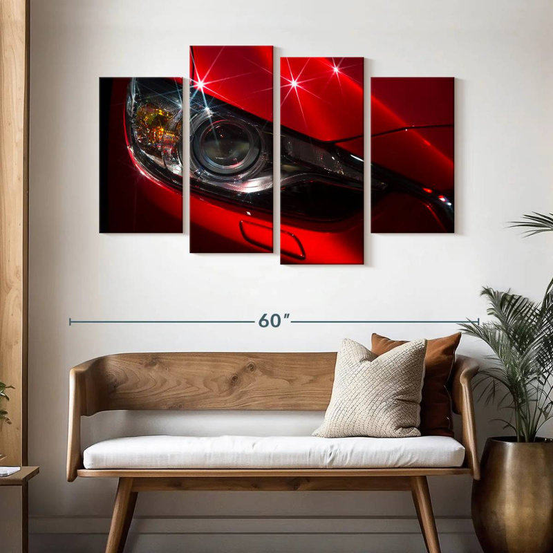 Mehar Shiny Car Headlights, 32'' H x 52'' W