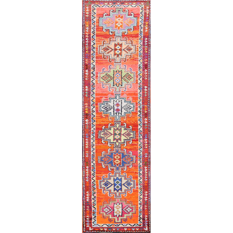 Handmade Silk Anatolian Turkish Runner Rug 3x13