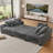 Latitude Run® 114" Pull Out Sleeper Sectional Sofa,U Shaped Sofa, Convertible Oversize 2 in 1 Sleeper Sofa-1950309433