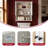 Boho White 2-Door Accent Storage Cabinet with Cane Rattan Doors, Open Shelf, and Contrast Hardware - Modern Farmhouse Style, White-981803011