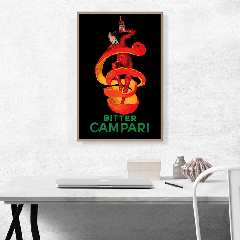 «Bitter Campari 1921» par Leonetto Cappiello - reproduction d'art sur toile tendue, H 26 po x l 18 po x P 0,75 po