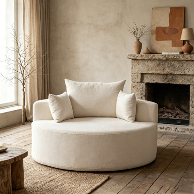 Canapé-lit simple en éponge de 55 pi en chenille de 55 pi, aucun assemblage requis, fauteuil-lit moderne moelleux pour le salon, la chambre à coucher, le salon et la salle de projection (pas une chaise pivotante)