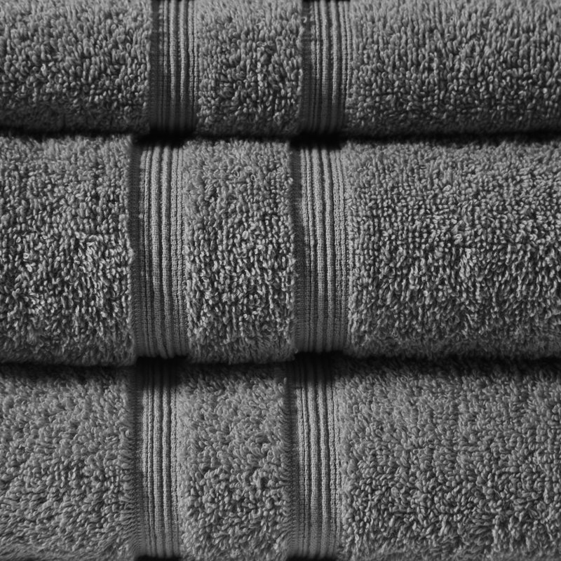 Ensemble de serviettes 6 pièces Aegean Charcoal, Gris anthracite